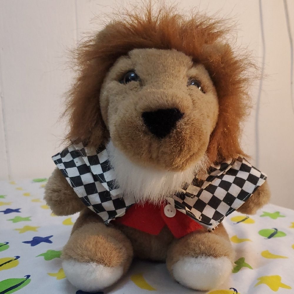 Vintage Plush Lion Piggybank Coin Bank Great Gifts Co.